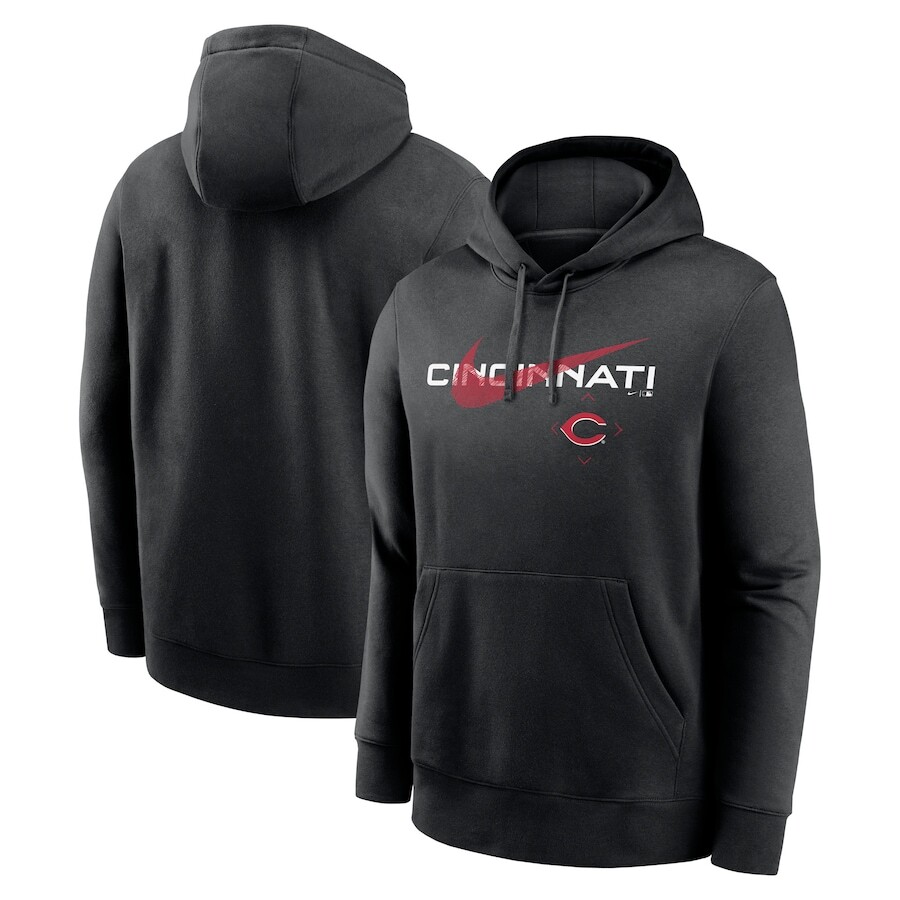 

Пуловер с капюшоном Nike Cincinnati Reds, черный