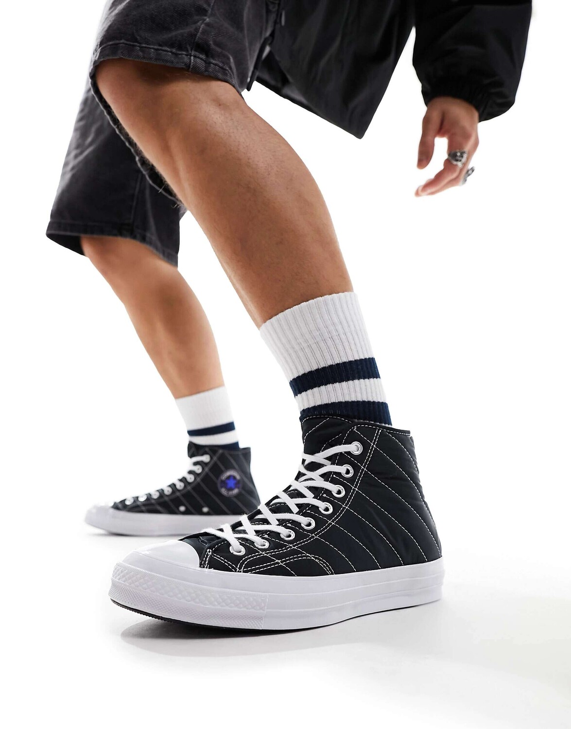 

Черные стеганые кроссовки Converse Chuck 70 Hi, Черный