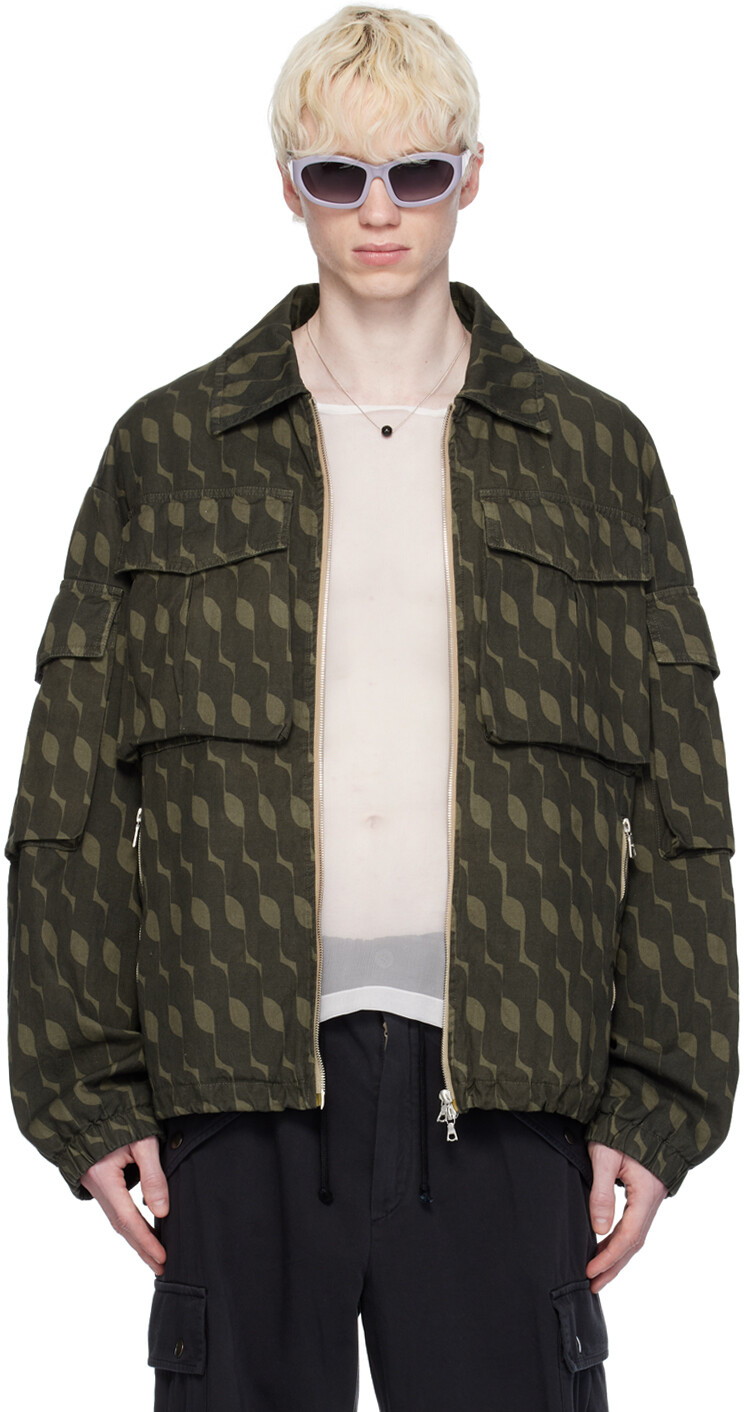 

Серая свободная куртка Dries Van Noten