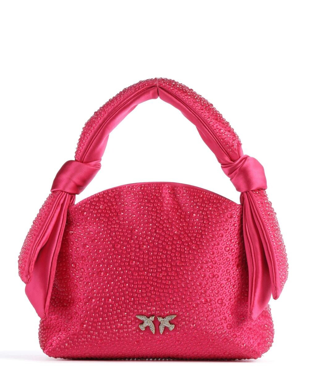

Мини-сумочка Knots текстильная Pinko, розовый