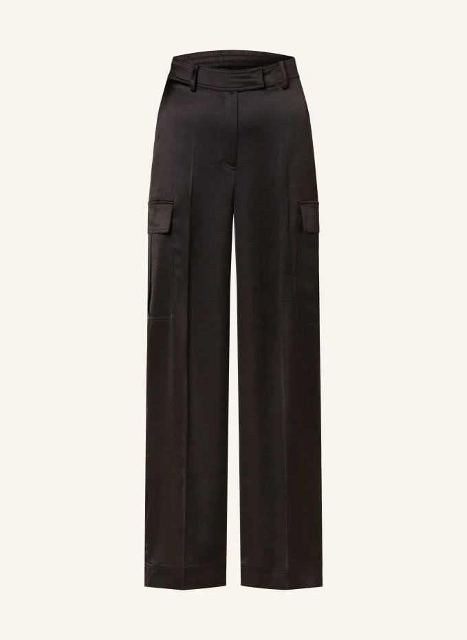 

Брюки-карго атласного цвета simeta Ted Baker, черный