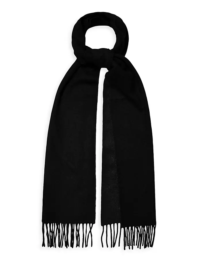 Двусторонний шерстяной шарф Eton, черный