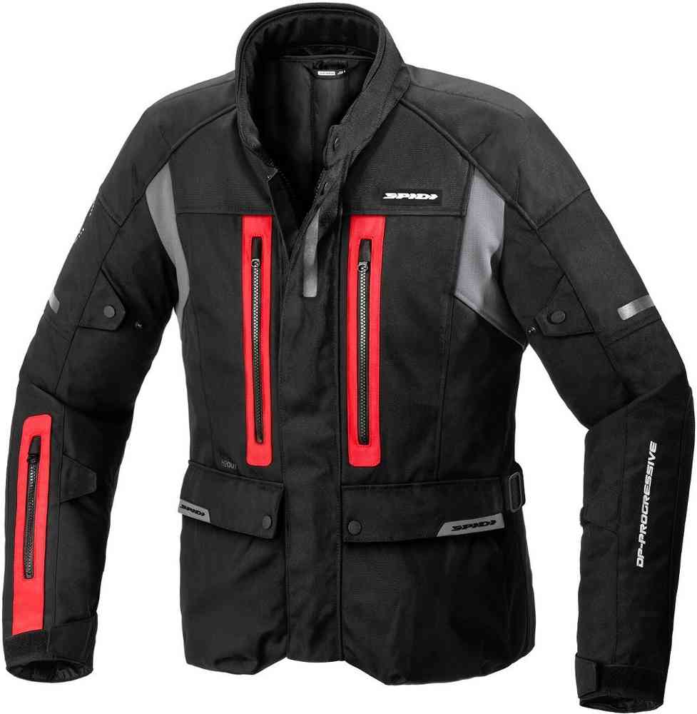 цена Мотоциклетная текстильная куртка Traveller 3 H2Out Spidi, черный красный