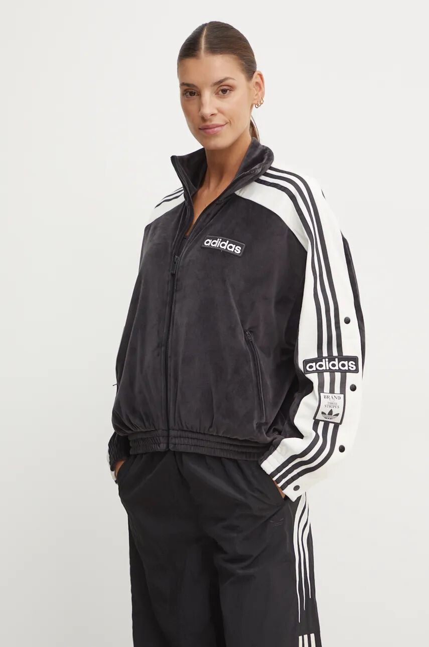 

Велюровая толстовка adidas Originals Adibreak Tracktop, черный