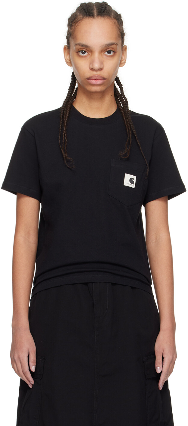 

Черная футболка с карманом Carhartt Work In Progress, цвет Black