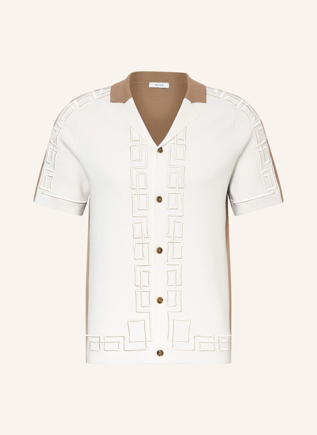 

Рубашка REISS HAWK Slim Fit aus Strick, экру