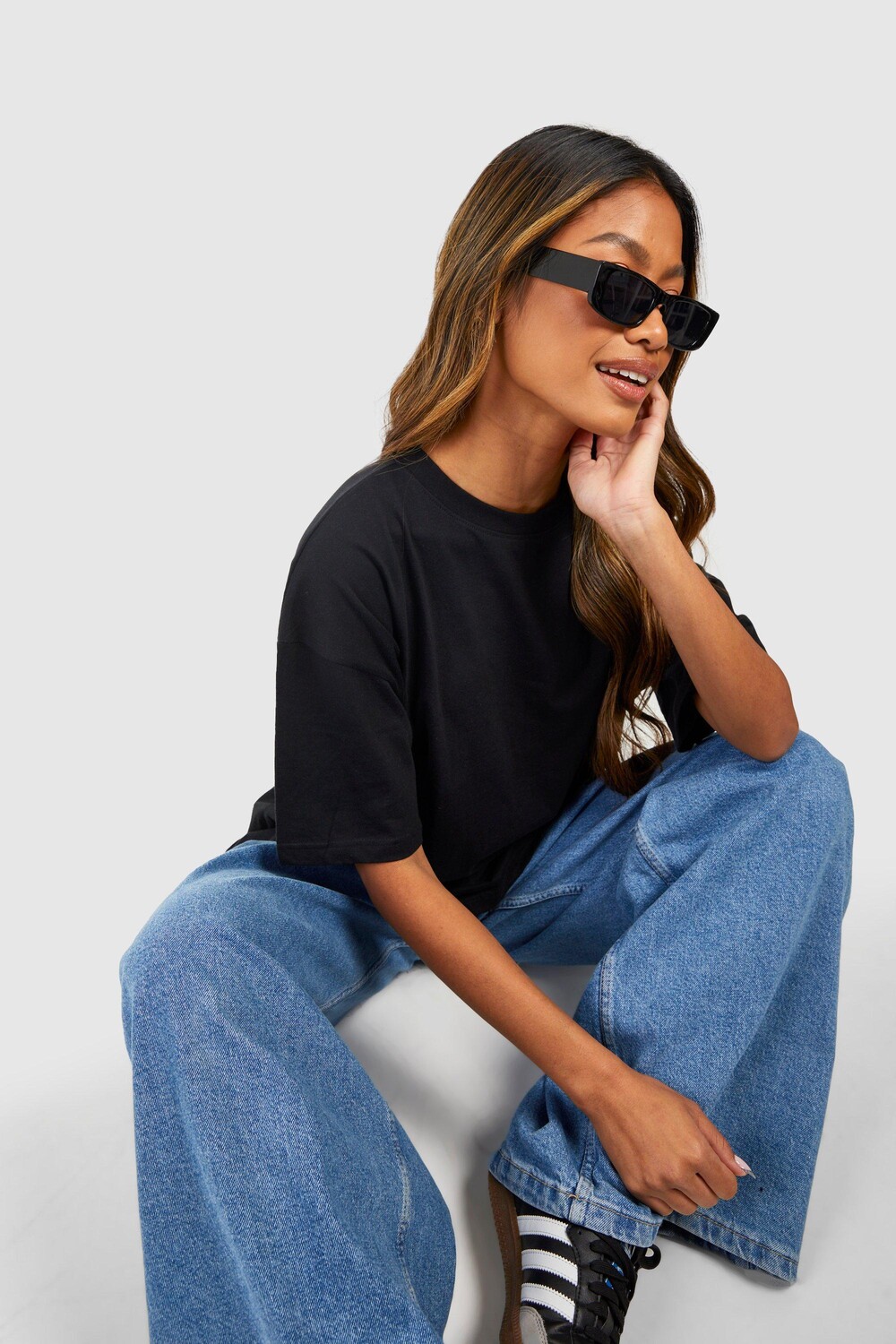 

Футболка оверсайз Boohoo, черный