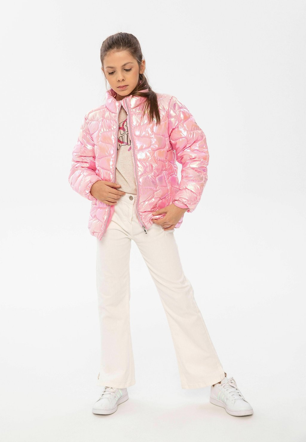 Куртка демисезонная SHINY PUFFER MINOTI, цвет light pink куртка zara shiny puffer тёмно синий