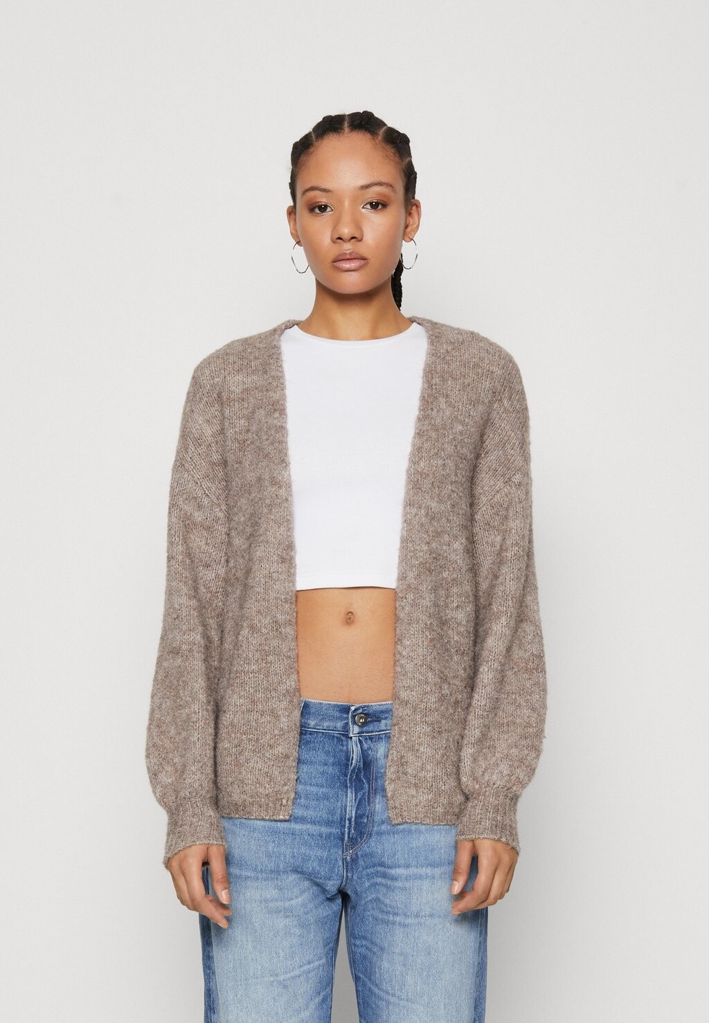 

Кардиган Vmsmooth Open Cardigan Vero Moda, цвет moon rock melange