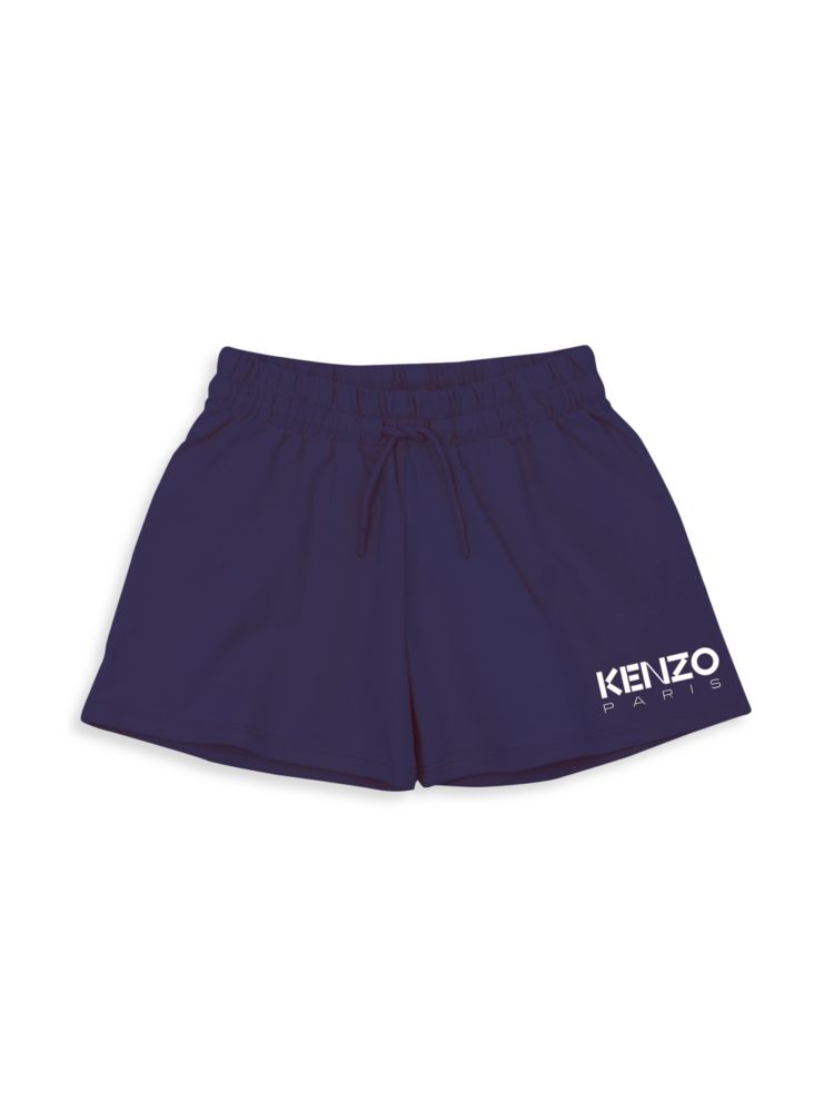 цена Флисовые шорты с логотипом для маленьких девочек и девочек Kenzo, синий