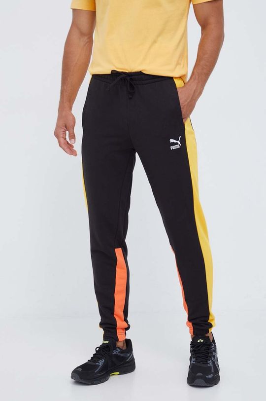 Спортивные брюки из хлопка для мальчиков Puma, черный