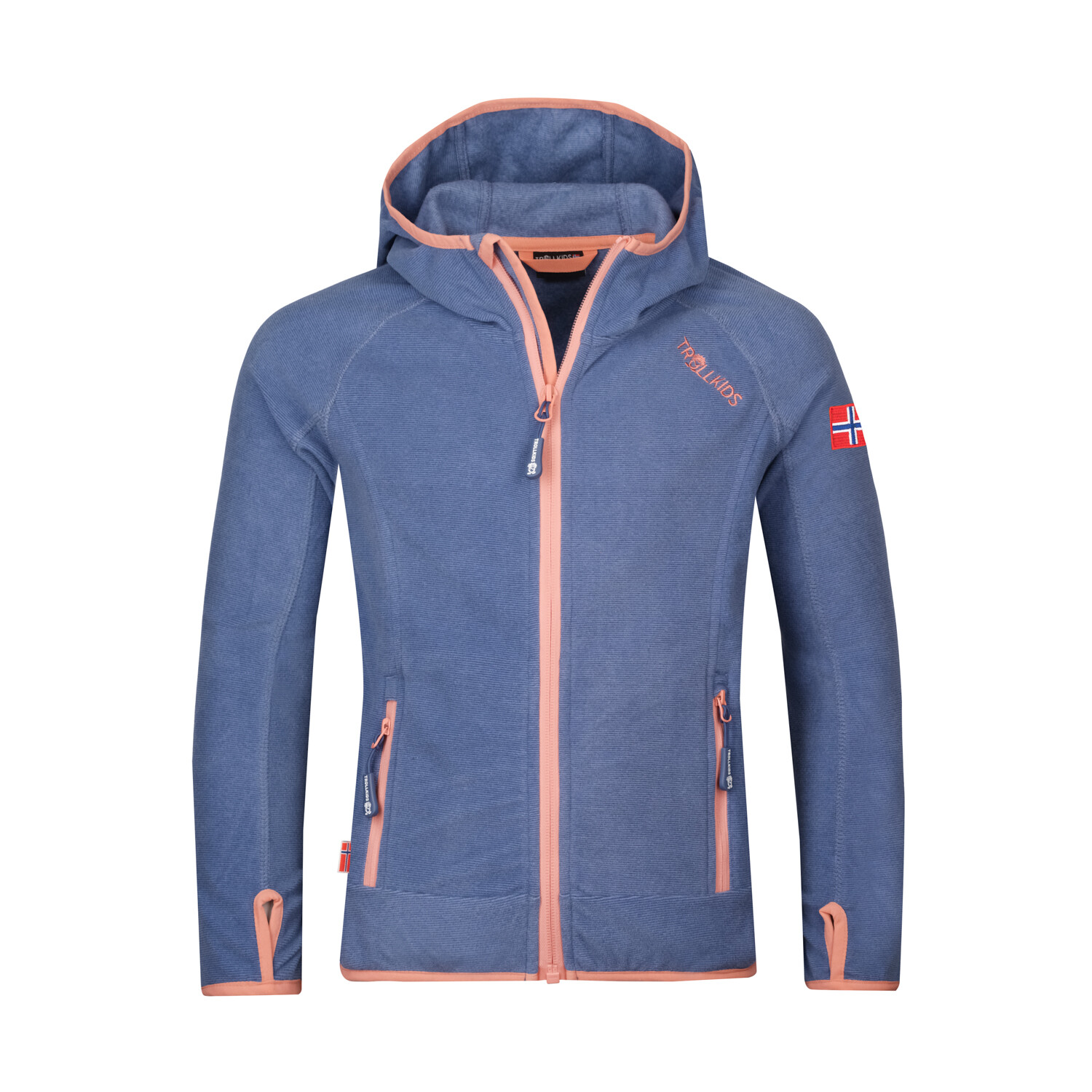

Флисовая куртка Trollkids Fleece Jacke Sandefjord, цвет Lotusblau/Koralle