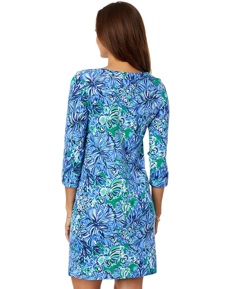 

Платье Lilly Pulitzer Fairfax 3/4 Sleeve Dress, цвет Abaco Blue In Turtle Awe