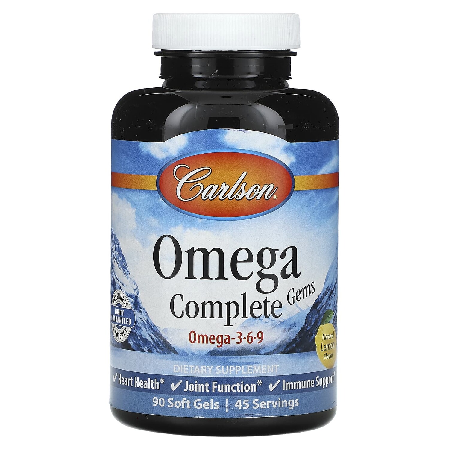

Omega Complete Gems, омега 3-6-9, натуральный лимон, 90 мягких таблеток, Carlson