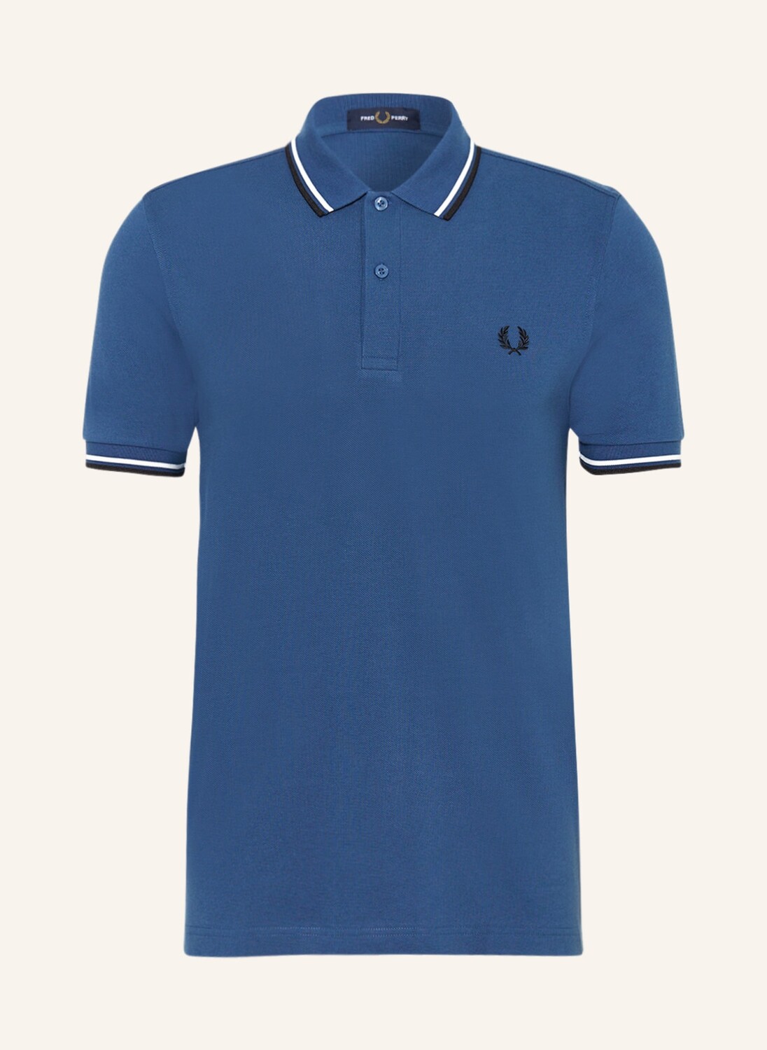 Рубашка поло FRED PERRY Piqué M3600 Slim Fit, синий однотонная рубашка поло fred perry slim fit темно синий