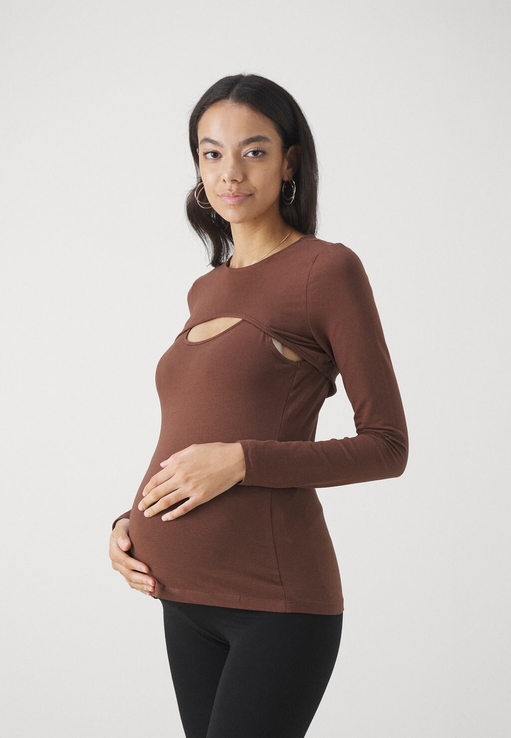 

Блузка с длинными рукавами Even&Odd Maternity, коричневый