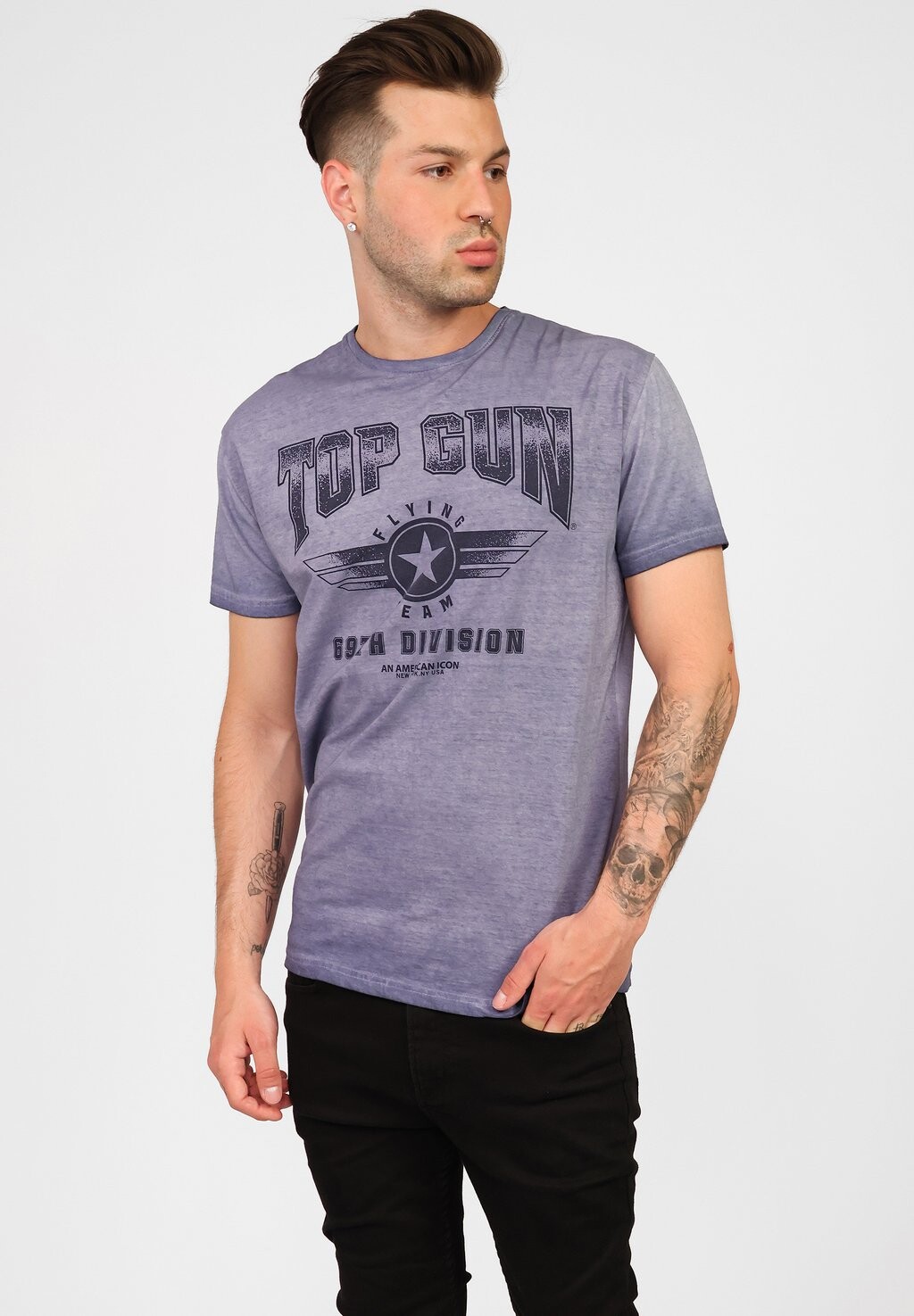 

Футболка с принтом TOP GUN, синий