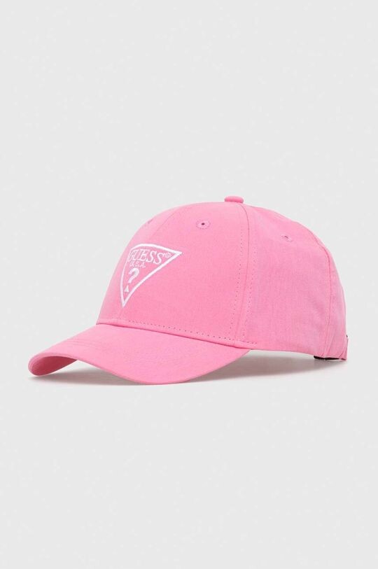 

Бейсболка из хлопка Guess, розовый