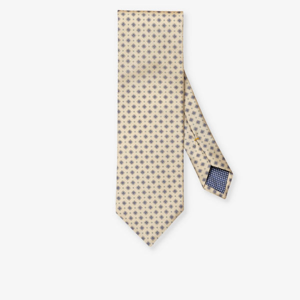 Шелковый галстук с цветочным принтом Eton, белый