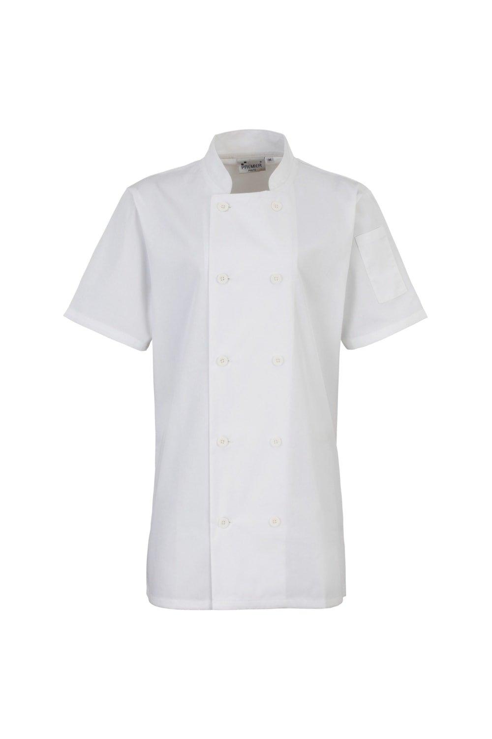 Куртка Chefs с короткими рукавами Одежда для шеф-поваров Premier, белый
