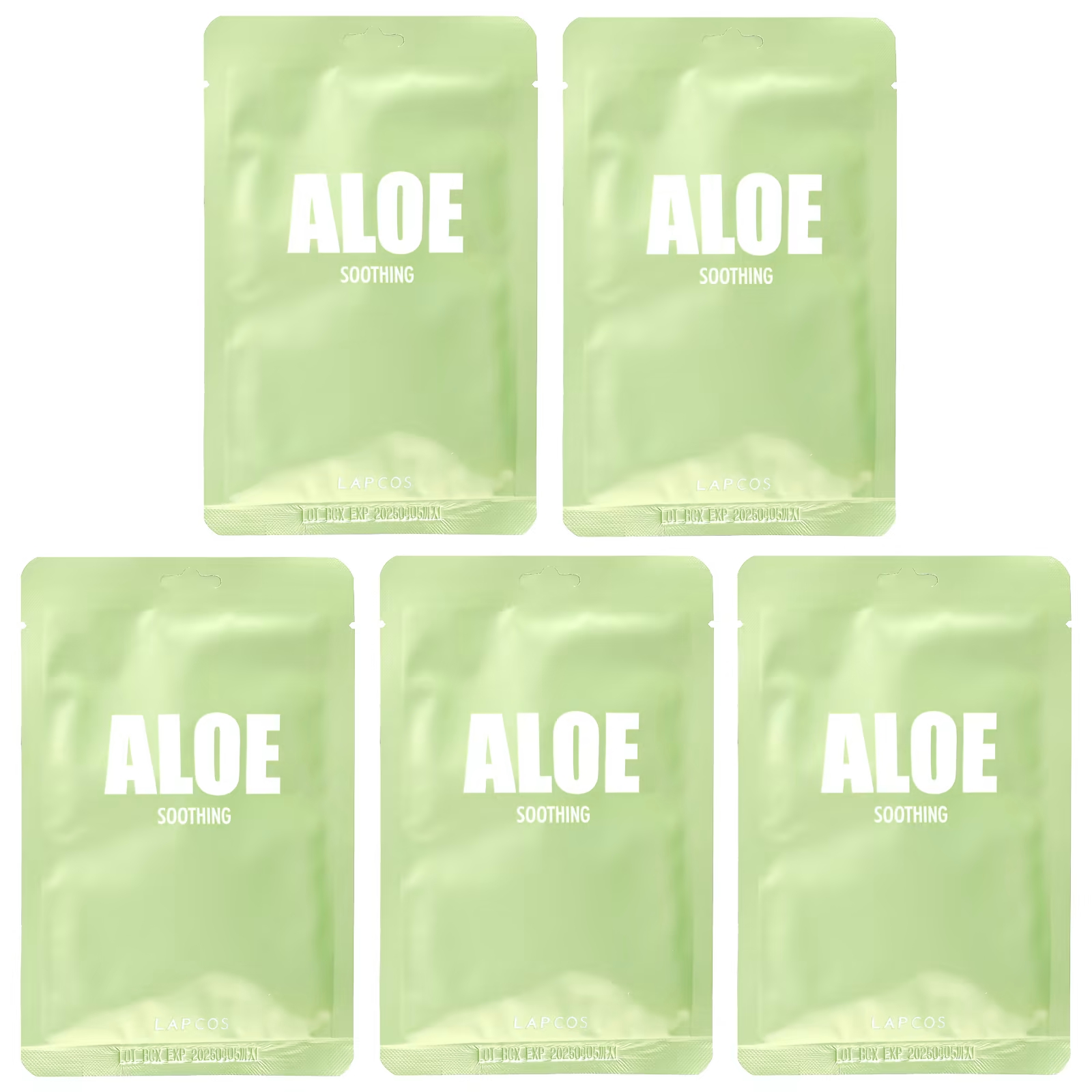 Набор тканевых масок Lapcos Aloe успокаивающих lapcos набор из 3 тканевых масок aqua aloe vita c vitality
