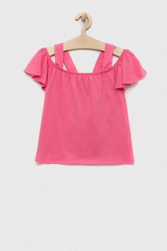 

Детская хлопковая толстовка United Colors of Benetton, розовый