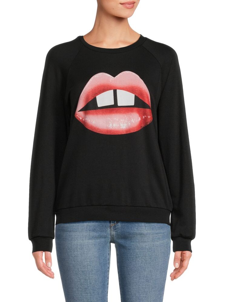 

Толстовка с круглым вырезом Lips Lauren Moshi, черный