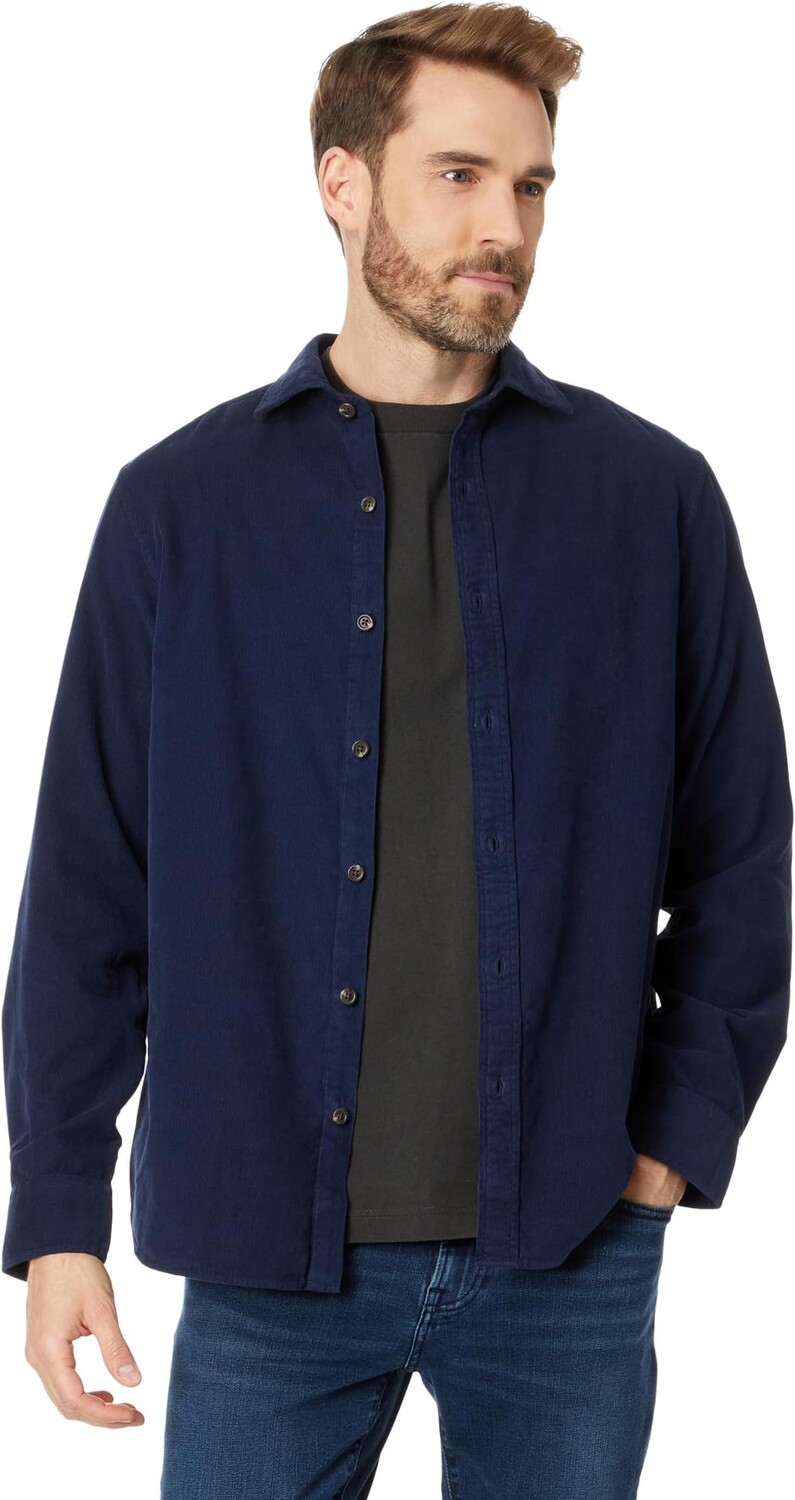 

Рубашка Vineyard Vines Corduroy Spread Collar Shirt, цвет Nautical Navy