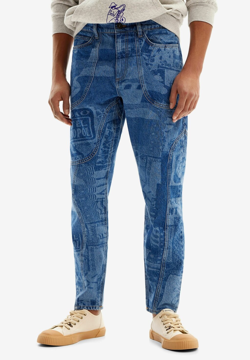 

Джинсы приталенного кроя Laser Print Carrot Desigual, синий