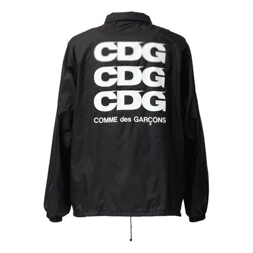 

Куртка CDG Back Logo Printing Drawstring Jacket Unisex Black, черный