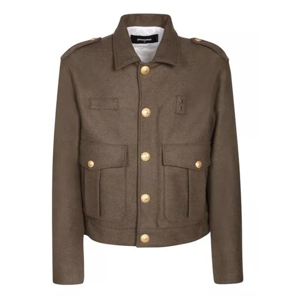 

Куртка wool-blend livery jacket Dsquared2, зеленый