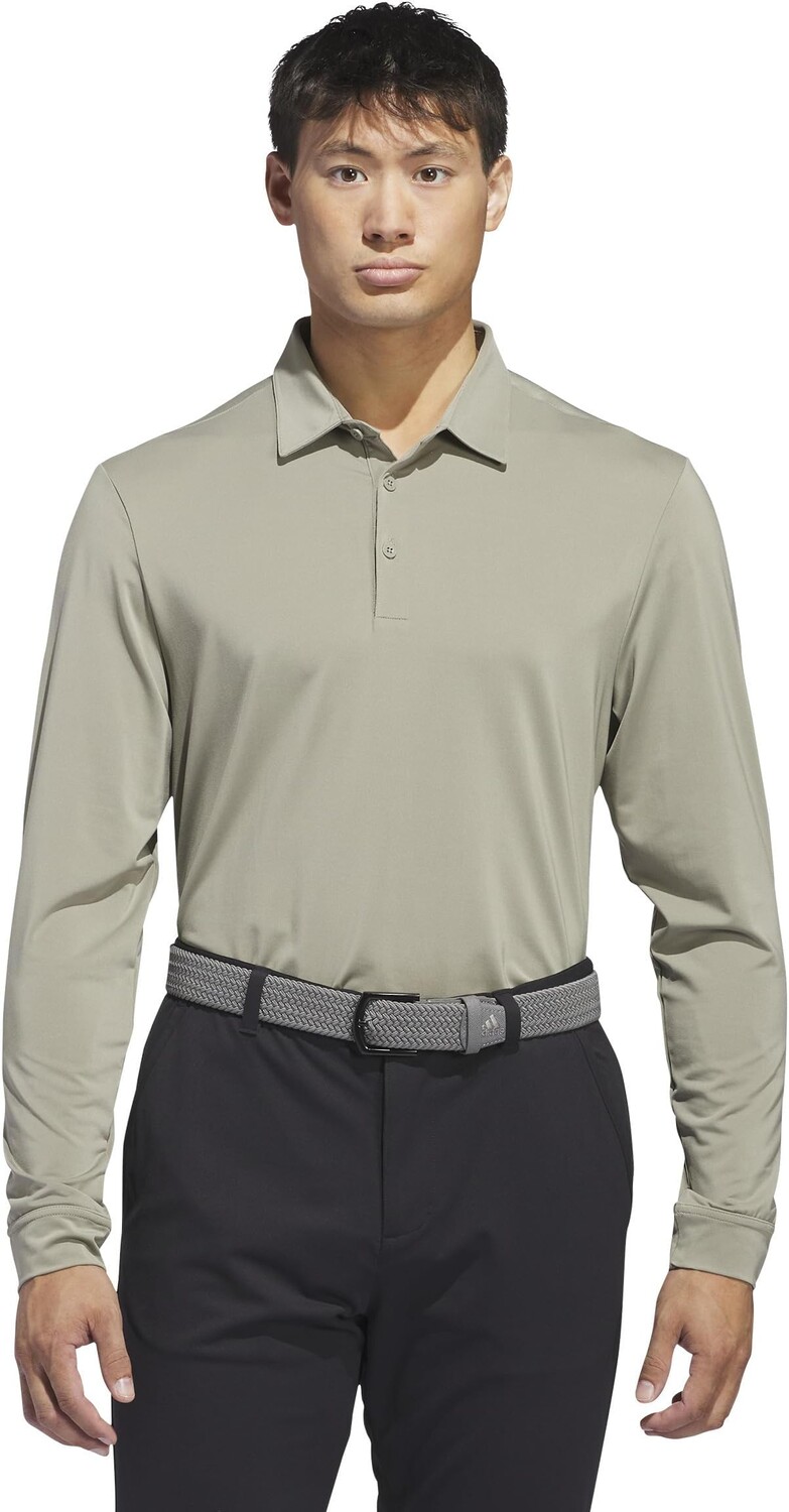 

Поло adidas Golf Core Long Sleeve Polo, цвет Silver Pebble