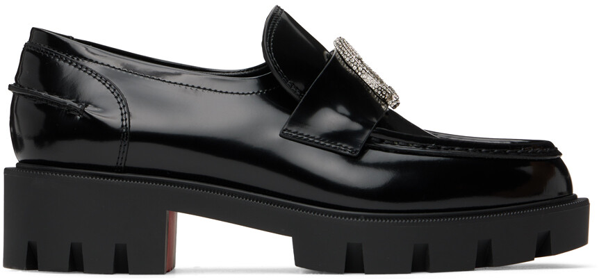 

Черные лоферы CL Moc Lug Christian Louboutin, цвет Black