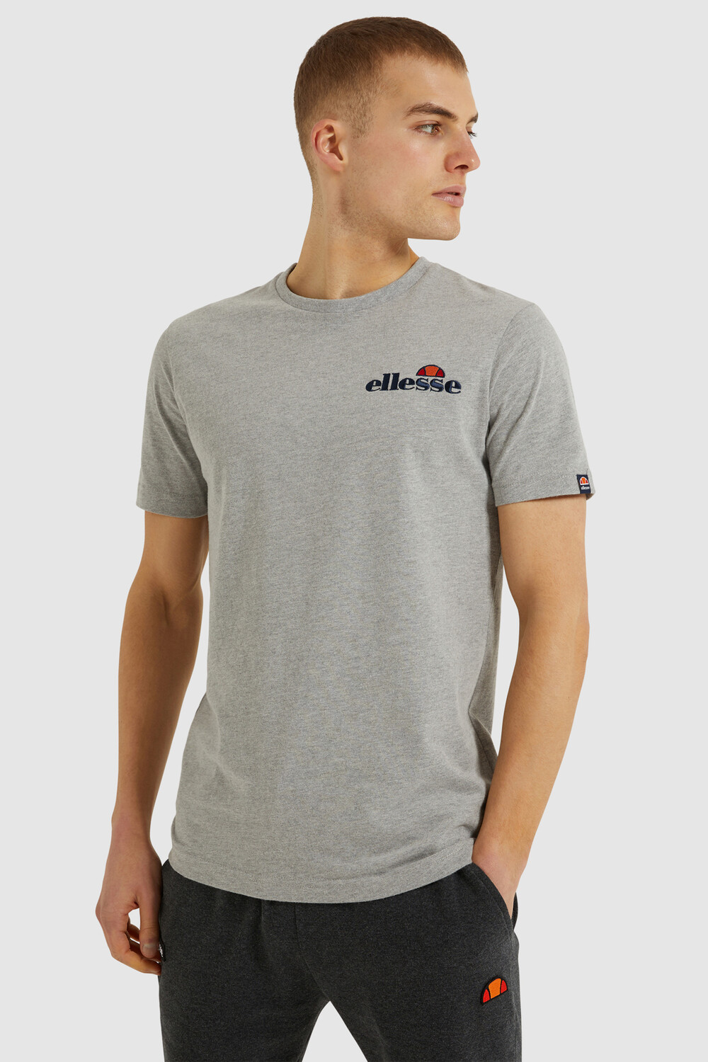 

Серая мужская футболка меланжевого цвета Ellesse, серый