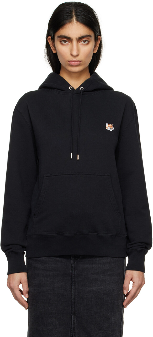 

Толстовка с головой черной лисицы Maison Kitsune, цвет Black