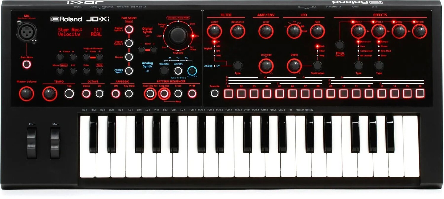 

Аналоговый/цифровой синтезатор Roland JD-Xi с вокодером