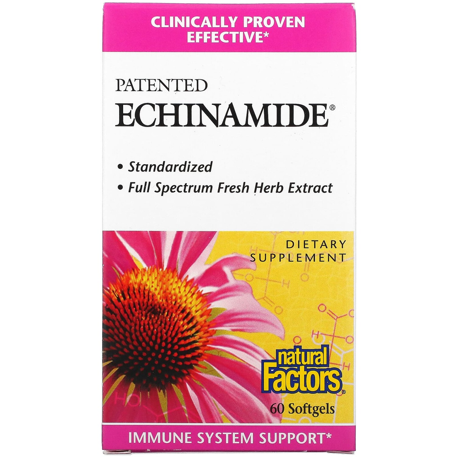 

Echinamide, запатентованная добавка, 60 мягких таблеток, Natural Factors