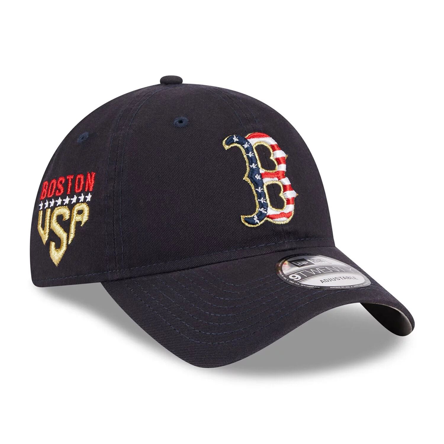 

Мужская регулируемая кепка New Era Navy Boston Red Sox 2023, Четвертое июля 9TWENTY