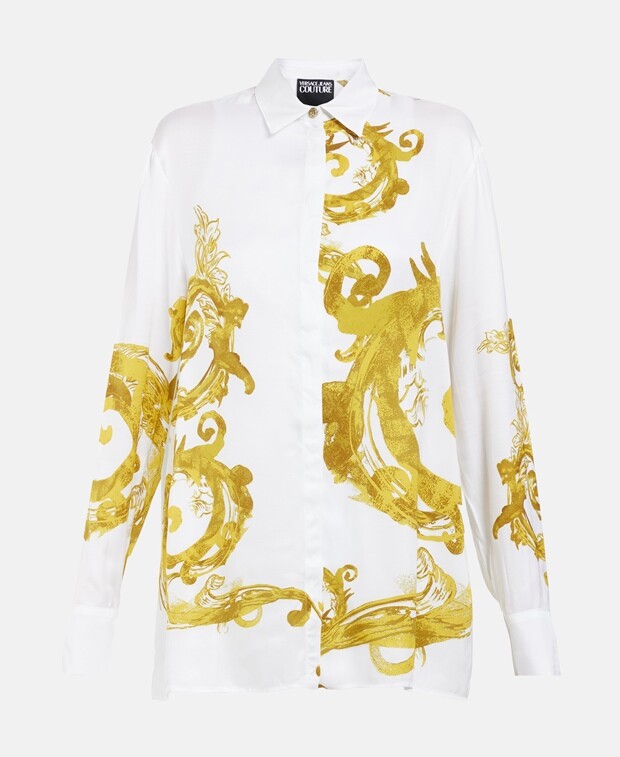 

Рубашка-блузка Versace Jeans Couture, белое золото