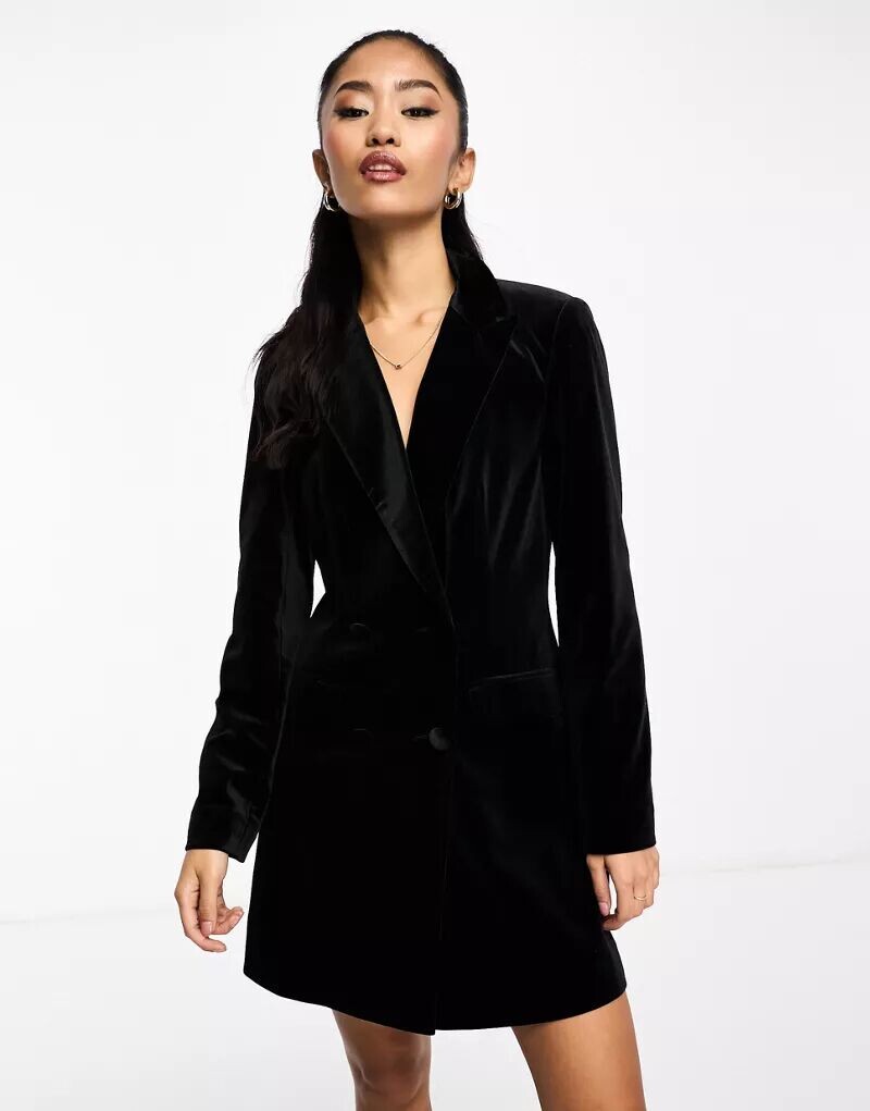 

Платье Miss Selfridge черного бархатного блейзера для выхода в свет