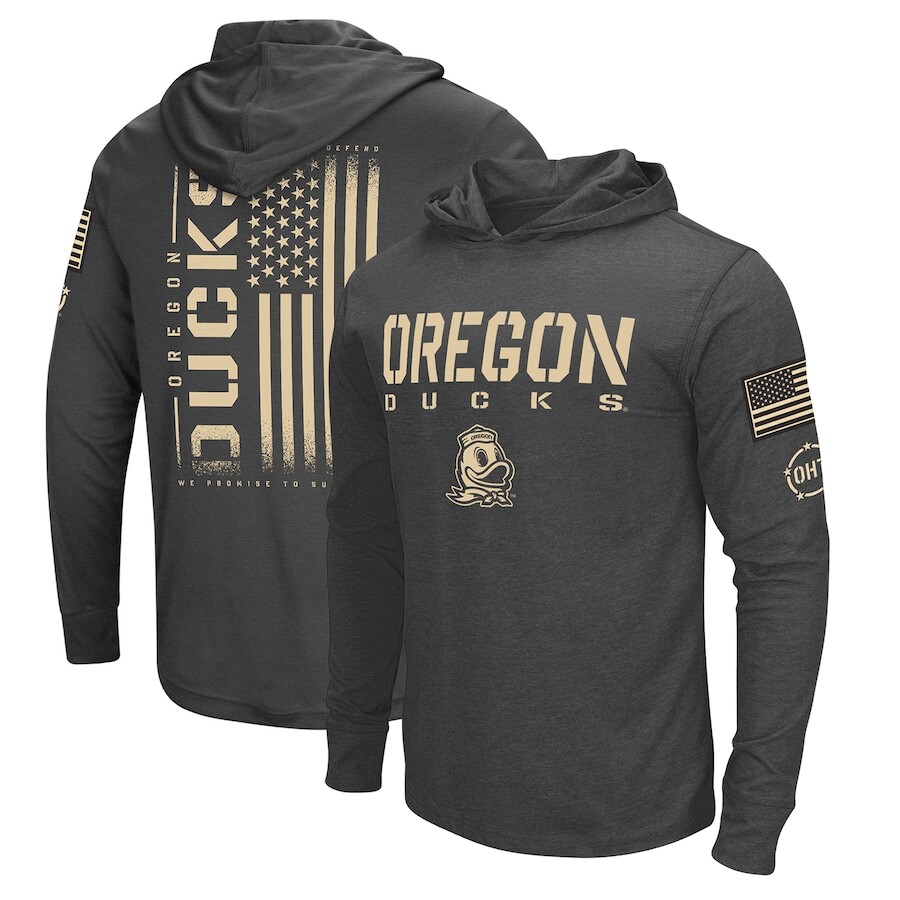

Футболка с длинным рукавом Colosseum Oregon Ducks, черный