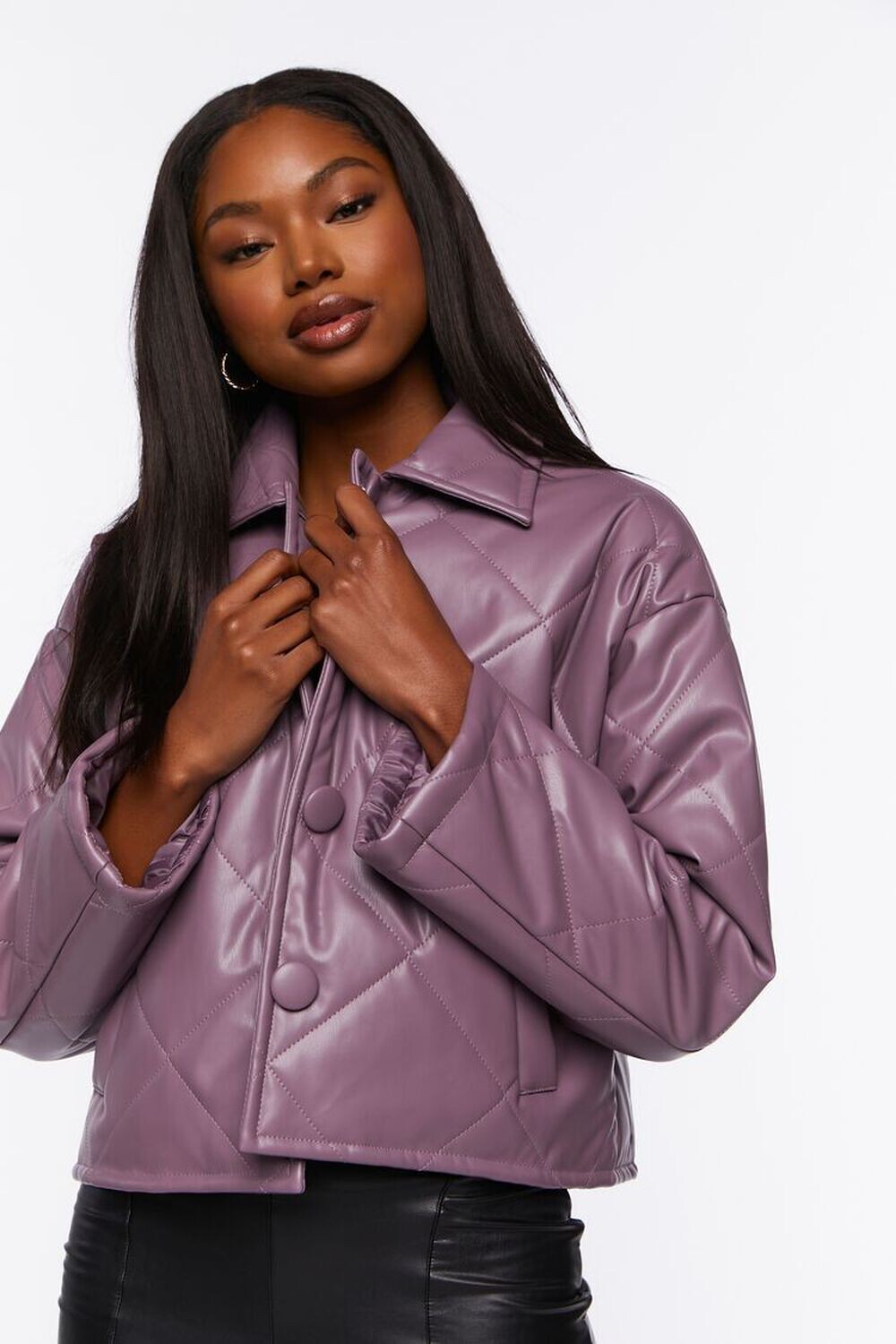 

Стеганая куртка из искусственной кожи Forever 21