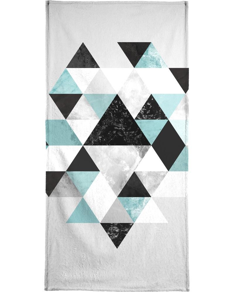 

Полотенце для ванной Juniqe Graphic 202 Turquoise, серый