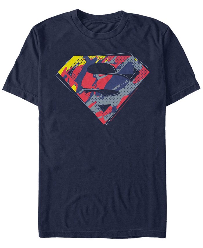 Мужская футболка с короткими рукавами и камуфляжным логотипом DC Superman Fifth Sun, синий мужская футболка для бега по пересеченной местности с логотипом и короткими рукавами fifth sun синий