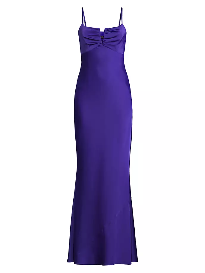 Атласное платье-русалка с лифом и рюшами Liv Foster, цвет royal sapphire royal sapphire духи 50мл