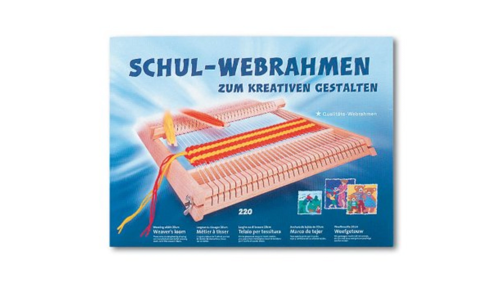 Allgäuer Webrahmen Школьный ткацкий станок ткацкий станок 30х20 см с набором инструмента