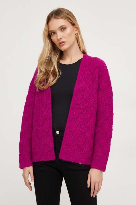 

Шерстяной кардиган Answear Lab, розовый