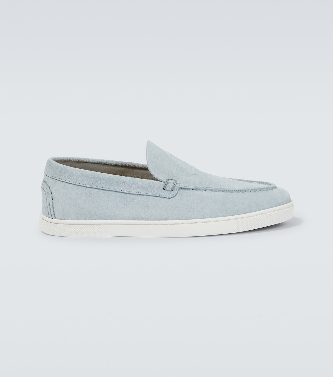 

Замшевые лоферы Christian Louboutin, серый
