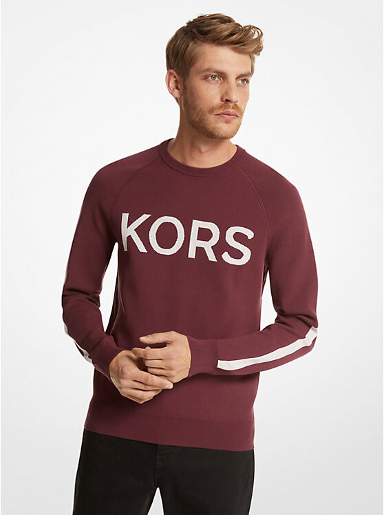 

Свитер из вискозы стрейч KORS Michael Kors Mens, бордовый