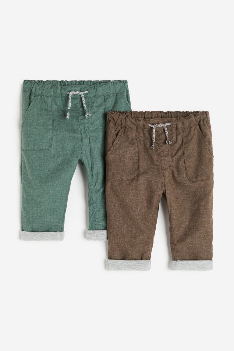 

2-х хлопковые брюки на подкладке H&M